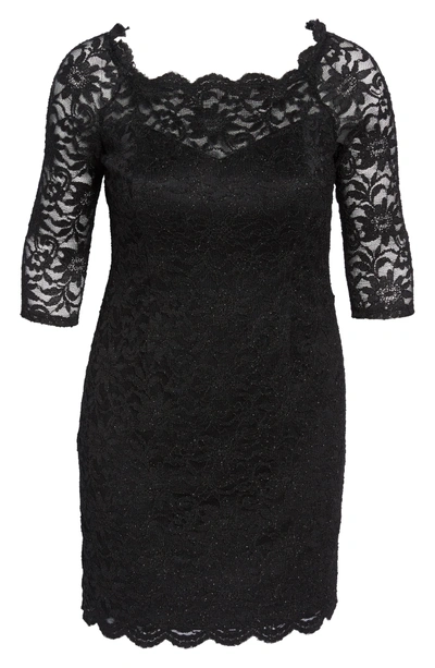 Shop Decode 1.8 Glitter Lace Cocktail Dress In Black
