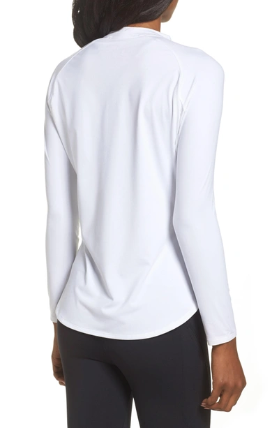 Shop Nike Court Pure Half Zip Tennis Top In White/ Black