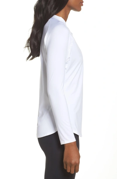 Shop Nike Court Pure Half Zip Tennis Top In White/ Black