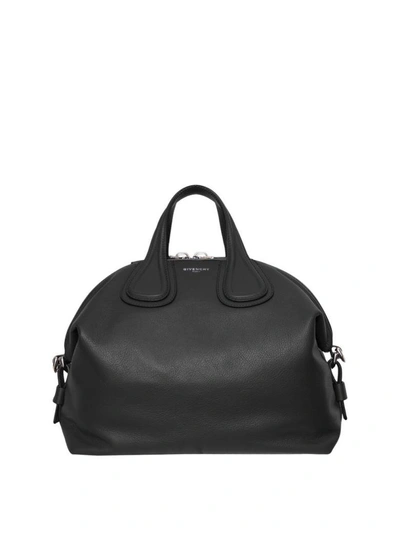 Shop Givenchy Nightingale Medium Leather Bag In Nero