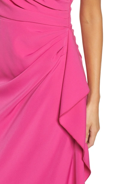 Shop Vince Camuto Off The Shoulder Crepe Gown In Fuchsia