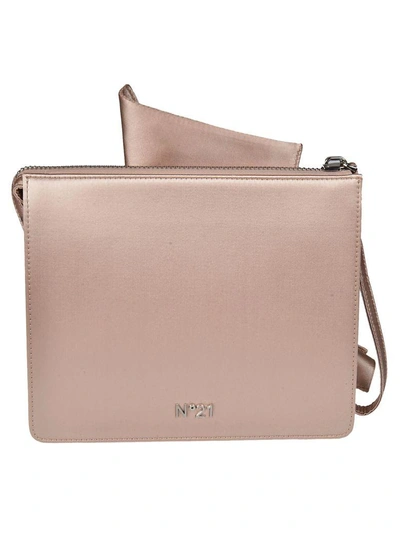 Shop N°21 Abstract Bow Clutch In Beige