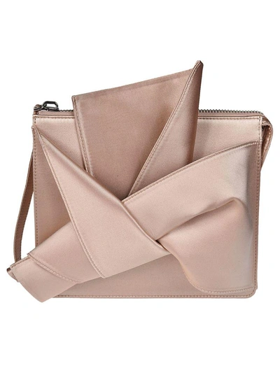 Shop N°21 Abstract Bow Clutch In Beige