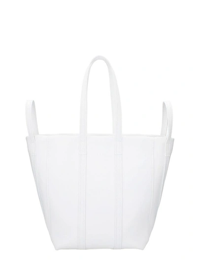 Shop Balenciaga Laundry Cabas Tote Bag In White