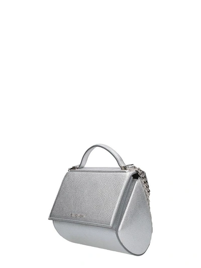 Shop Givenchy Mini Pandora Box Chain Bag In Silver