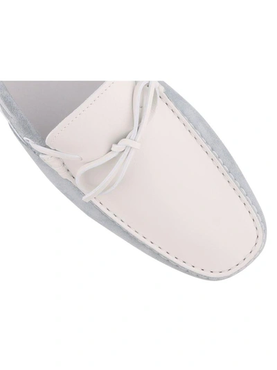 Shop Tod's New Gommini Loafers In Silver-white