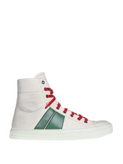 Shop Amiri Sunset Canvas High-top Sneakers In Bianco