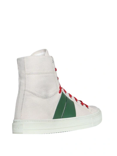 Shop Amiri Sunset Canvas High-top Sneakers In Bianco