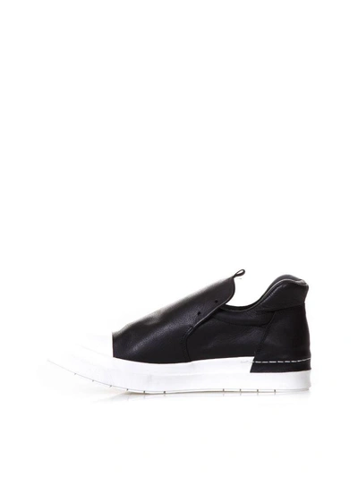 Shop Cinzia Araia Black Leather Slip On Sneakers