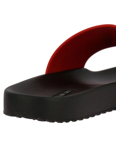 Shop Prada Sandals Shoes Men  In Red