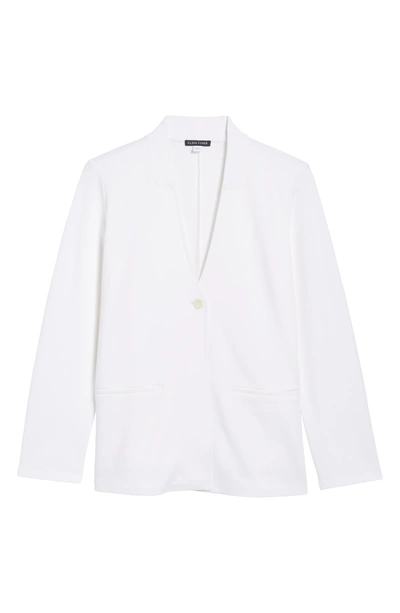 Shop Eileen Fisher Tencel Lyocell Blend Knit Blazer In White