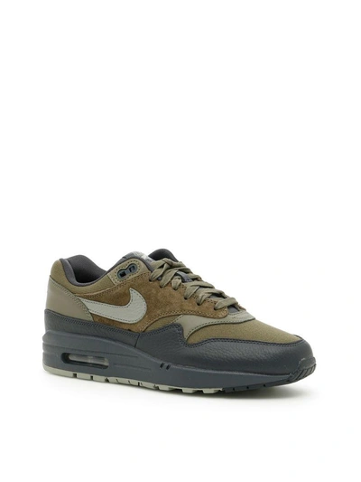 Shop Nike Air Max 1 Premium Sneakers In Medium Olive Dark Stucco Anthr