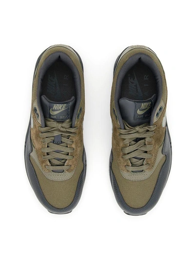 Shop Nike Air Max 1 Premium Sneakers In Medium Olive Dark Stucco Anthr