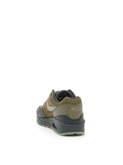 Shop Nike Air Max 1 Premium Sneakers In Medium Olive Dark Stucco Anthr