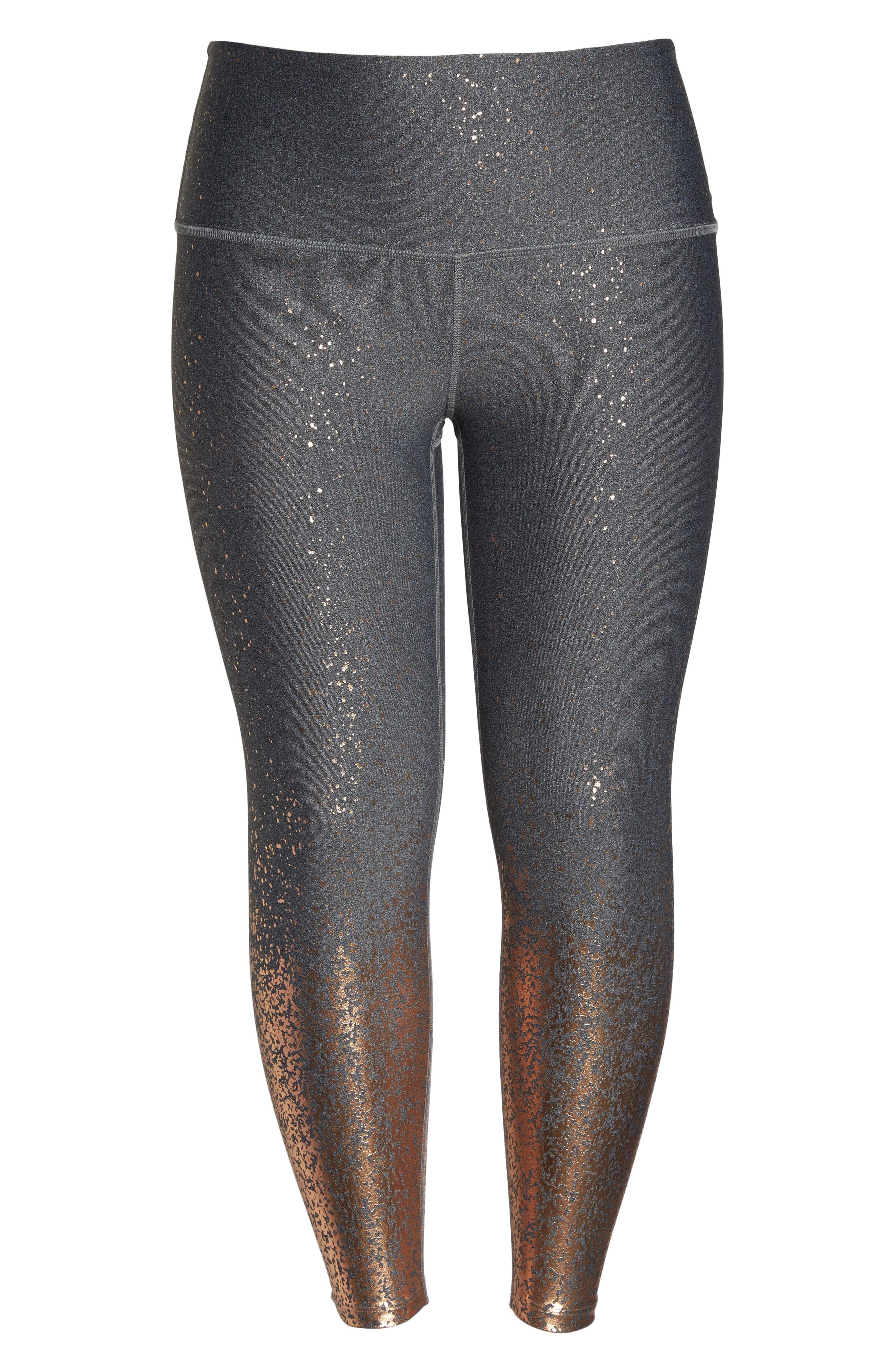 metallic yoga pants