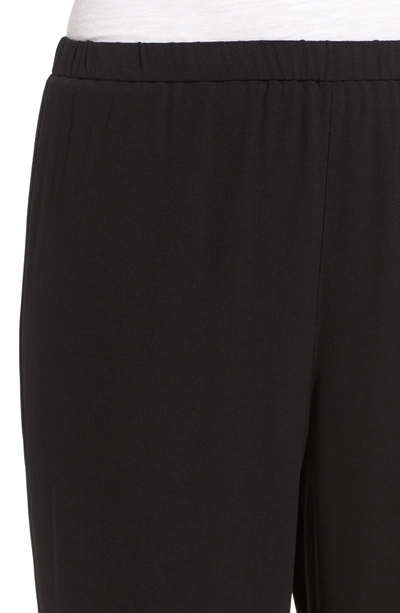 Shop Eileen Fisher Silk Crop Pants In Black