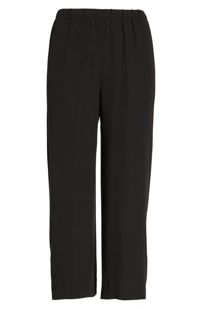 Shop Eileen Fisher Silk Crop Pants In Black