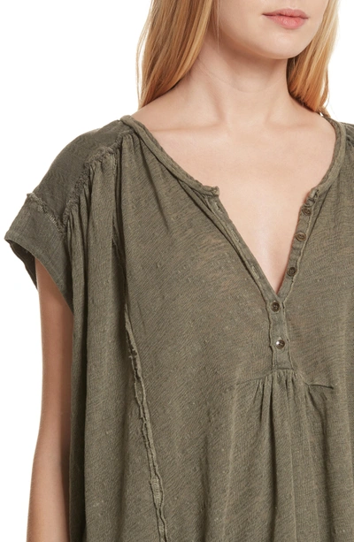 Shop Free People Aster Henley Top In Army