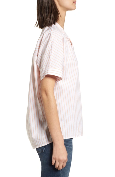 Shop Stateside Stripe Oxford Shirt In Sorbet