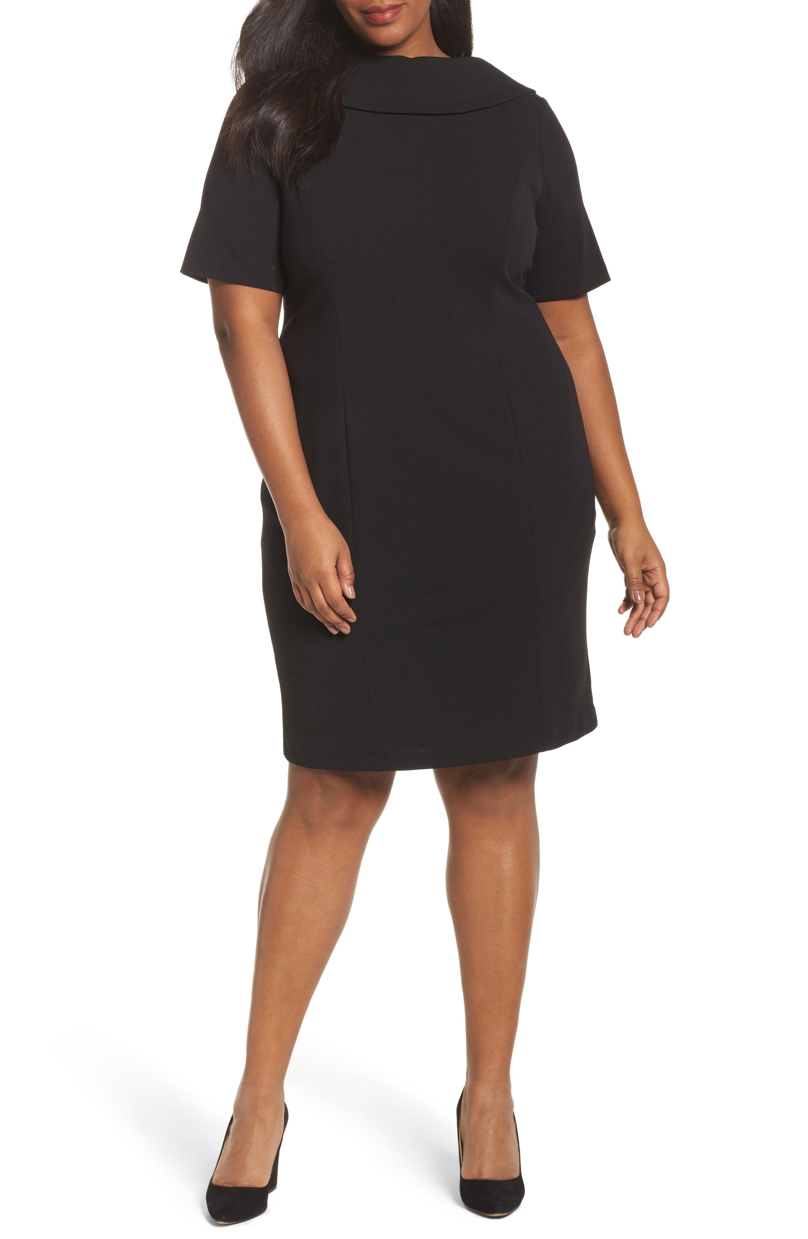adrianna papell v back sheath dress