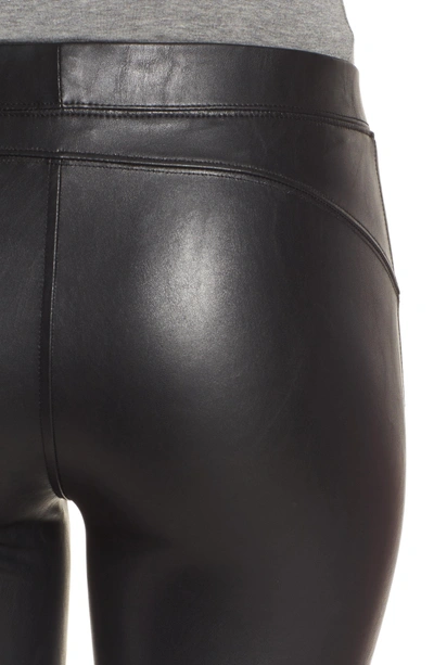 Shop David Lerner Zip Cuff Faux Leather Moto Leggings In Black