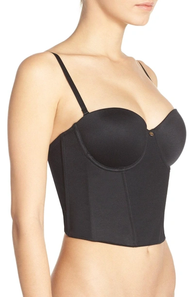 Shop Betsey Johnson Forever Perfect Convertible Underwire Bustier In Raven Black