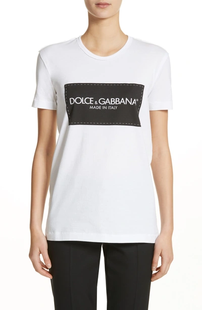 Shop Dolce & Gabbana Classic Logo Tee In White