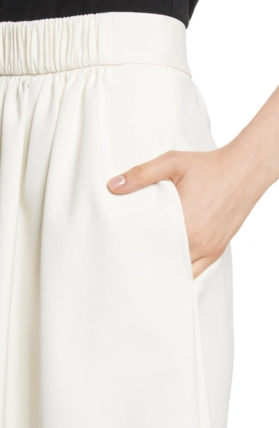 Shop Tibi Stretch Faille Full Midi Skirt In Ivory