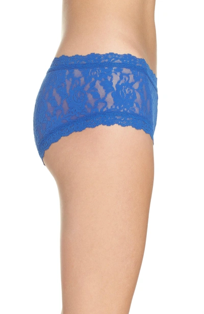 Shop Hanky Panky 'signature Lace' Boyshorts In Atlantis