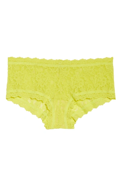 Shop Hanky Panky 'signature Lace' Boyshorts In Lemon Grass