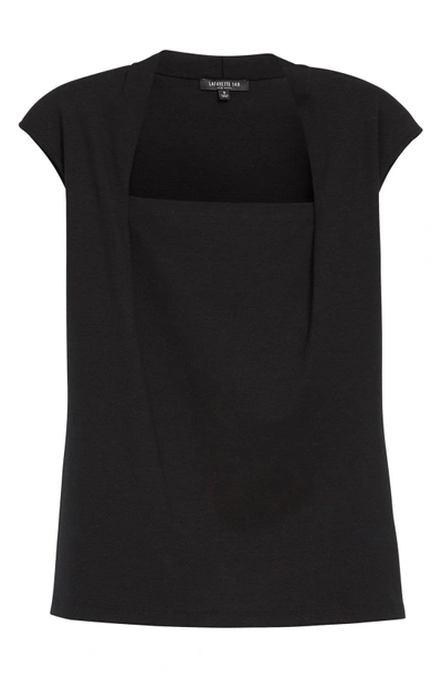 Shop Lafayette 148 'giada' Top In Black