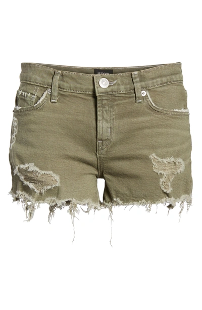 Shop Hudson Kenzie Cutoff Jean Shorts In Worn Olive
