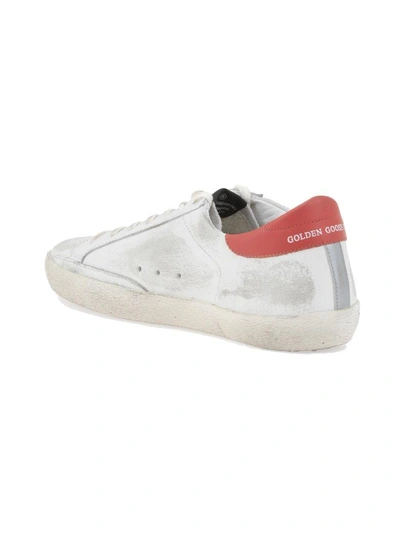 Shop Golden Goose Superstar Sneaker In White Crack-red-mat Silver