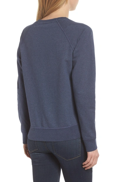 Shop Patagonia Pastel P-6 Label Midweight Sweatshirt In Classic Navy