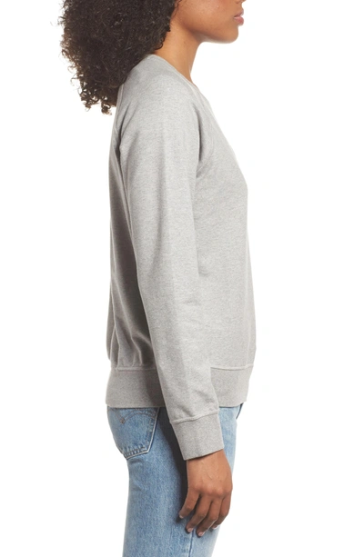 Shop Patagonia Pastel P-6 Label Midweight Sweatshirt In Feather Grey