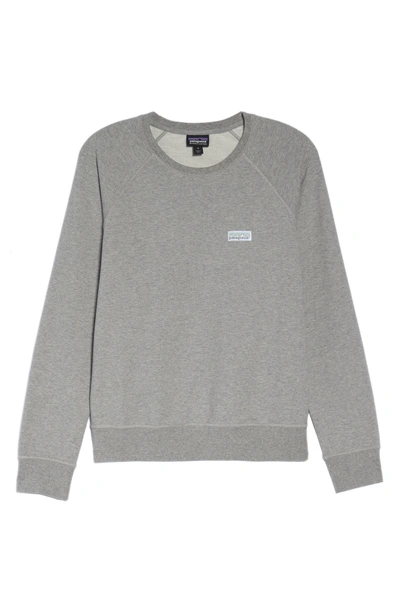 Shop Patagonia Pastel P-6 Label Midweight Sweatshirt In Feather Grey