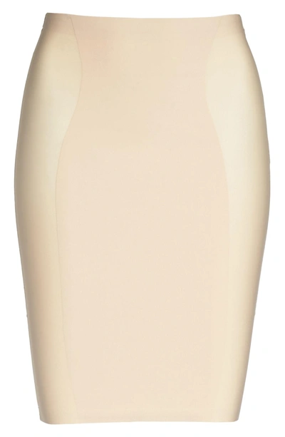 Shop Yummie High Waist Smoother Skirt Slip In Frappe