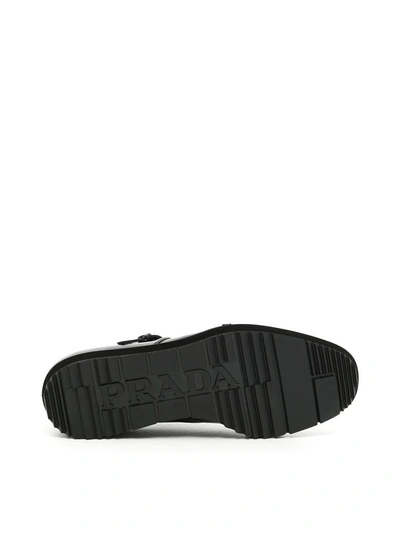 Shop Prada Double Monk Shoes In Neronero