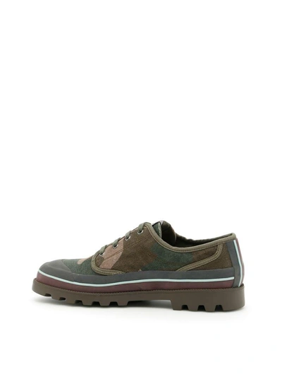 Shop Valentino Canvas Sneakers In A.green-brush Woodverde