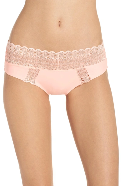 Shop Honeydew Intimates Lace Hipster Briefs In Cosmic Coral