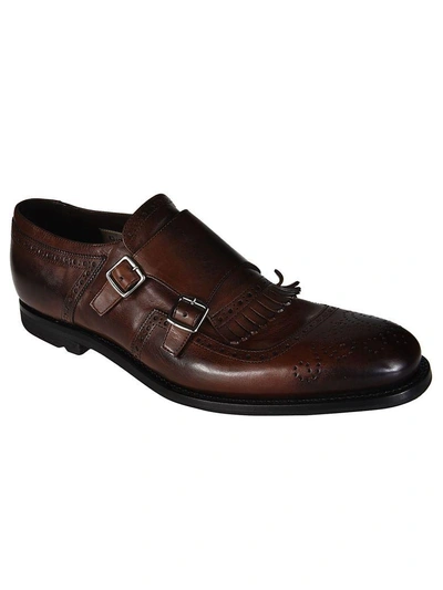 Shop Church's Double Monk Perforated Oxford Shoes In Bruciato