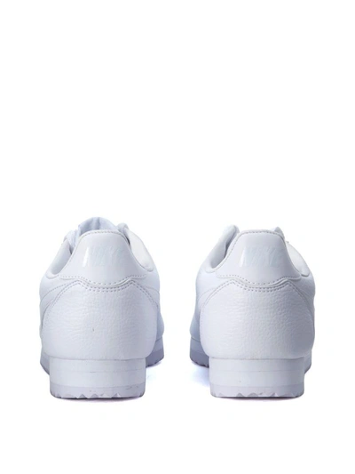 Shop Nike Classic Cortez White Leather Sneaker In Bianco