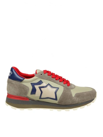 Shop Atlantic Stars Sirius Sneakers In Suede And Nylon Beige Color