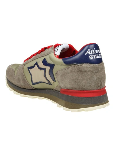 Shop Atlantic Stars Sirius Sneakers In Suede And Nylon Beige Color