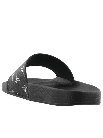 Shop Giuseppe Zanotti Burel Slides In Black