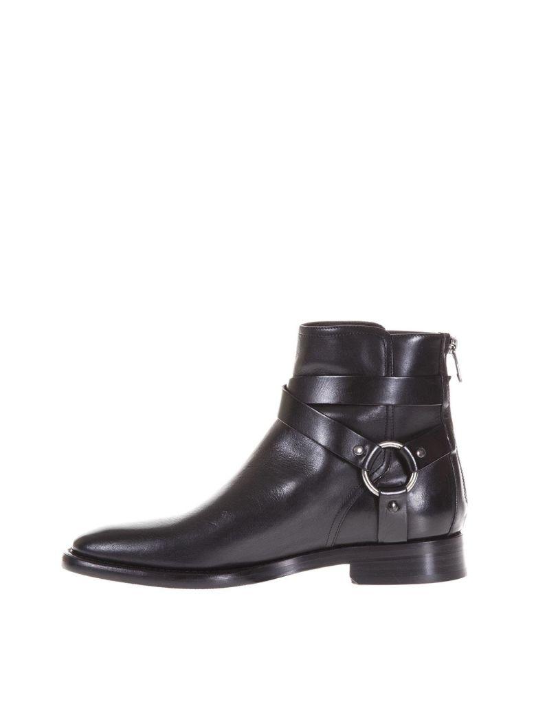 Dolce & Gabbana Leather Buckled Ankle Boots In Black | ModeSens