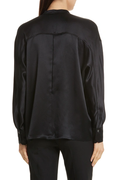 Shop Vince Silk Blouse In Black