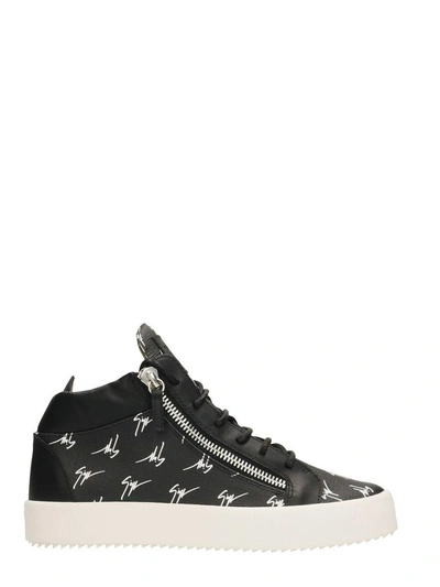 Shop Giuseppe Zanotti Men-s Mid-top Sneakers In Black