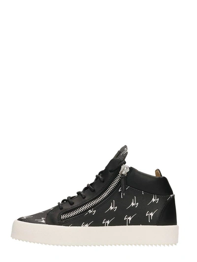 Shop Giuseppe Zanotti Men-s Mid-top Sneakers In Black