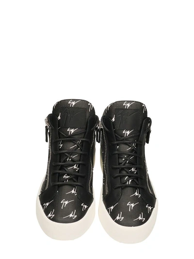 Shop Giuseppe Zanotti Men-s Mid-top Sneakers In Black